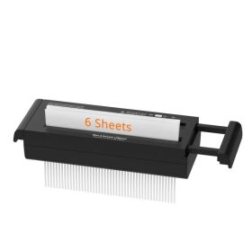 Small Paper Shredder For Home, 6 Sheet Strip Cut Paper Shredder Without Basket,Portable Shredder Extendable Arm Design With Overheat Protection F (Option: defaulttitle)