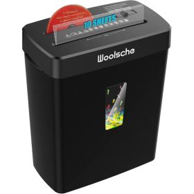 Paper Shredder -10 Sheets Of Paper Cut Horizontally With 3.43 Gallon Paper Basket - P-4 Security Level -3 Mode Designs - Shreds CDs And Credit Ca (Option: Black)