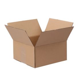 100 pieces, 8" x 8" x 4" (20.3x20.3x10.2cm) thick 2.6mm corrugated cardboard box, brown in color like kraft paper (Option: default title)