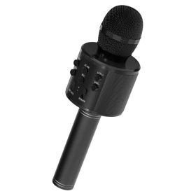 5 Core Microphone Wireless Karaoke Mic With Speaker 3 In 1 Portable Bluetooth Microfono Inalambrico (Option: Black)