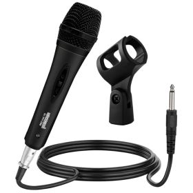 5 CORE Microphone Dynamic Vocal Handheld Mic Cardioid Unidirectional Microfono W On Off Switch + XLR Audio Cable For Singing Karaoke Public Speak (Option: 286 Black)