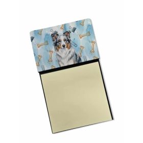 Blue Merle Border Collie Coworker Watercolor Sticky Note Holder Refillable Dispenser Desk Accessory 3x3 Pad Gift (Option: Default)