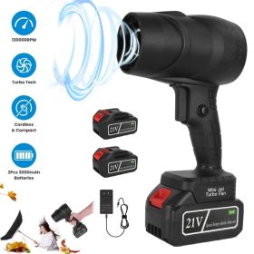 130000RPM Cordless Mini Blower, 1000W Powerful Motor With Turbo Tech - 550g Wind Pressure&600g Blowing Force, 64mm Air Output For Heavy Debris Cl (Option: defaulttitle)
