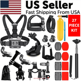 Accessories Kit Mount For Hero 11 10 9 8 7 6 Session SJCAM Xiaomi Yi EKEN (Option: Black AccessoriesYellow Flo)