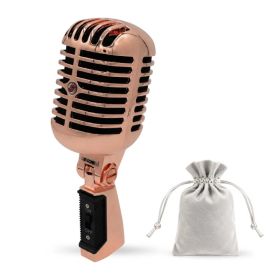 5Core Vintage Microphone Classic Dynamic Professional XLR Studio Retro Style Mic (Option: Rose Gold)