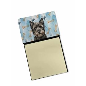 Black Cairn Terrier Coworker Watercolor Sticky Note Holder Refillable Dispenser Desk Accessory 3x3 Pad Gift (Option: Default)