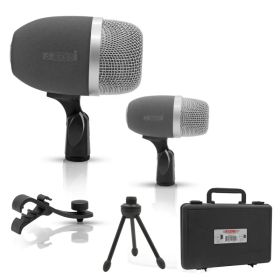 5 Core Tabla Mic Indian Instrument Microphone Set for Bayan & Dayan Dholak (Option: Grey)