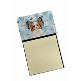White with Sable Papillon Coworker Watercolor Sticky Note Holder Refillable Dispenser Desk Accessory 3x3 Pad Gift (Option: Default)