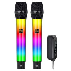 5 Core Wireless Microphone System Pair Professional Mic for Stage Studio (Option: with RGB Lights)