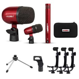5 Core Conga Mic Snare Tom Microphone Drum Kit Condenser XLR Instrument Mics (Option: Red)