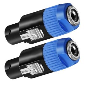 5 Core Speakon Adapter High Quality Audio Jack Male Audio Pin Speaker Adapter Connector (Option: blue)