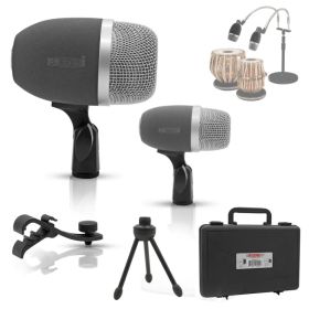 5 Core Tabla Mic Indian Instrument Microphone Set For Bayan & Dayan Dholak Uni-Directional Mridangam Mic For Recording Live Stage Temple & Classr (Option: TABLAMIC2XP)