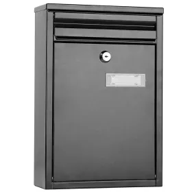 Wall Mount Mailbox Lockable Galvanized Iron Letter Post Box Locking Security Drop Box With 2 Keys For Outside Home Office (Option: Black)
