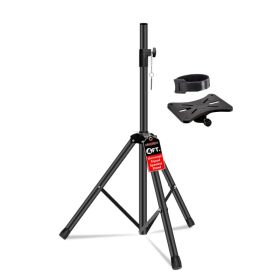 5 Core Speaker Stand Tripod Floor Adjustable Up to 48 Inch DJ Studio Monitor Stands Short Pole Mount (Option: Black)