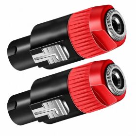 5 Core Speakon Adapter High Quality Audio Jack Male Audio Pin Speaker Adapter Connector (Option: Red)