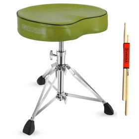 5 Core Drum Throne Padded Guitar Stool Saddle Drummer Seat For Adults & Kids - DS CH D-GR SDL HD (Option: DSCHDGRSDLHD)