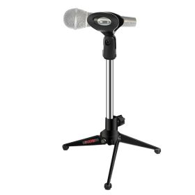 5Core Desktop Mic Stand Tripod Universal Desk Microphone Holder Table Top Stands (Option: TripodHeavyDutyChrome)
