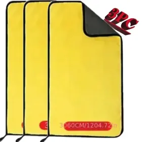 Super Microfiber Car Cleaning Towel - Reusable Car Detail Cloth For Seamless Glass/Upholstery/Furniture Tables/Chairs/Flooring, Fast-absorbing, L (Option: 3pcset1181inch2362inch)