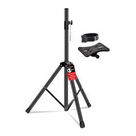 5 Core Speaker Stand Adjustable 31 to 54" PA DJ Tripod Stands Heavy Duty w 35mm Add 132 Lbs (Option: Black)