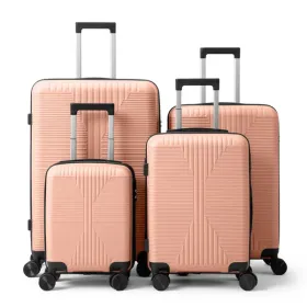 Non-TSA Customs Lock Four-in-one PP Trolley Suitcase, Available In 16in, 20in, 24in, And 28in Sizes, In Pink (Option: defaulttitle)