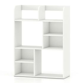 23.5×9×31.5 Inch Vertical Desktop Storage Shelf Sturdy MDF Desk Hutch for Books Decor (Option: default title)