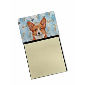 Red Cardigan Welsh Corgi Coworker Watercolor Sticky Note Holder Refillable Dispenser Desk Accessory 3x3 Pad Gift (Option: Default)