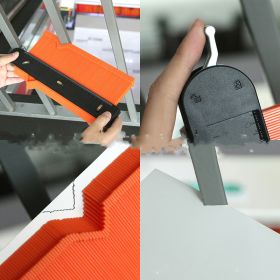 5 10 Inch Contour Gauge Template Plastic Measuring Contour Gauge Duplicator Tiles Edge Shaping Measure Ruler Measuring Tool (Option: Orange-20inch-Widen)