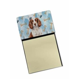 Liver and White English Springer Spaniel Coworker Watercolor Sticky Note Holder Refillable Dispenser Desk Accessory 3x3 Pad Gift (Option: Default)