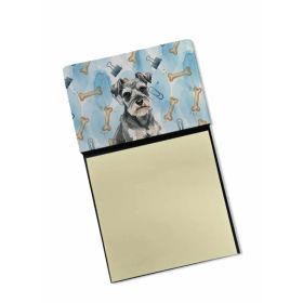 Miniature Schnauzer Coworker Watercolor Sticky Note Holder Refillable Dispenser Desk Accessory 3x3 Pad Gift (Option: Default)