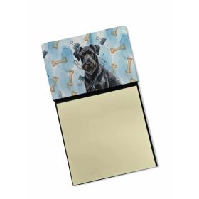 Black Russian Terrier Coworker Watercolor Sticky Note Holder Refillable Dispenser Desk Accessory 3x3 Pad Gift (Option: Default)