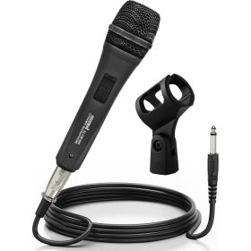 5 CORE Microphone Dynamic Vocal Handheld Mic Cardioid Unidirectional Microfono W On Off Switch + XLR Audio Cable For Singing Karaoke Public Speak (Option: 608 Black)