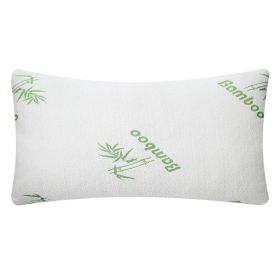 2Pcs Or 1Pcs Bamboo Memory Foam Pillow Hypoallergenic Bed Pillow For Head Neck Rest Sleeping Shredded Pillow Washable Cover Queen Size Pillow (Option: King-1Pc)