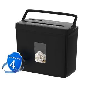 Woolsche 5 Sheet Cross Cut Paper Shredder For Home Use, Jam Proof (Option: Black)