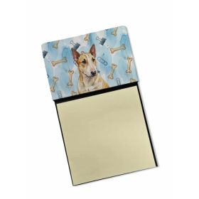 Miniature Bull Terrier Coworker Watercolor Sticky Note Holder Refillable Dispenser Desk Accessory 3x3 Pad Gift (Option: Default)