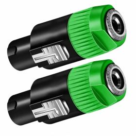 5 Core Speakon Adapter High Quality Audio Jack Male Audio Pin Speaker Adapter Connector (Option: Green)