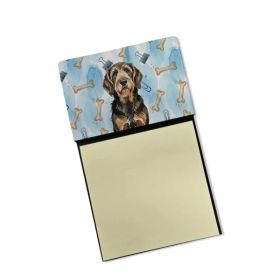 Black and Tan Otterhound Coworker Watercolor Sticky Note Holder Refillable Dispenser Desk Accessory 3x3 Pad Gift (Option: Default)