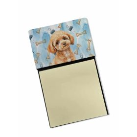 Toy Apricot Poodle Coworker Watercolor Sticky Note Holder Refillable Dispenser Desk Accessory 3x3 Pad Gift (Option: Default)