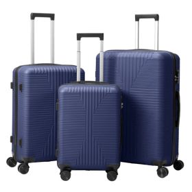 Non-TSA Customs Lock 3-in-1 PP Trolley Case, 20in, 24in, 28in, PP, Navy Blue (Option: defaulttitle)