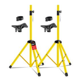 5 Core Speaker Stand 2Pcs Tripod Floor Tall Adjustable Up To 72 Inch DJ Studio Monitor Stands Pole Mount (Option: SSECO2PKYLWWoB)