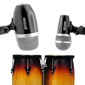 5 Core Conga Mic Snare Tom Set Professional XLR Cardioid Condenser Instrument Microphone Kit (Option: Black)