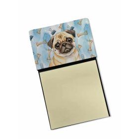 Fawn Pug Coworker Watercolor Sticky Note Holder Refillable Dispenser Desk Accessory 3x3 Pad Gift (Option: Default)