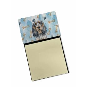 Blue Roan & Tan English Cocker Spaniel Coworker Watercolor Sticky Note Holder Refillable Dispenser Desk Accessory 3x3 Pad Gift (Option: Default)