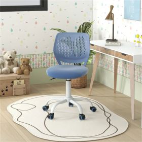 Ergonomic Kids Desk Chair, 16.5'-21' Adjustable Height Mesh Study Chair Blue (Option: default title)