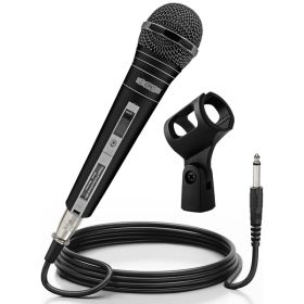 5 CORE Microphone Dynamic Vocal Handheld Mic Cardioid Unidirectional Microfono W On Off Switch + XLR Audio Cable For Singing Karaoke Public Speak (Option: 757 Black)