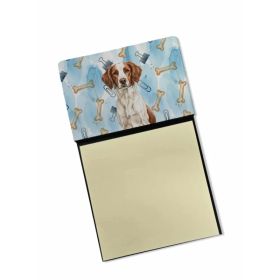 Liver and White Brittany Coworker Watercolor Sticky Note Holder Refillable Dispenser Desk Accessory 3x3 Pad Gift (Option: Default)