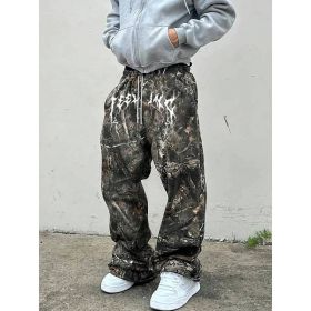 New Stylish Casual Pants With A Branch-pattern Print (Option: GK57-M)